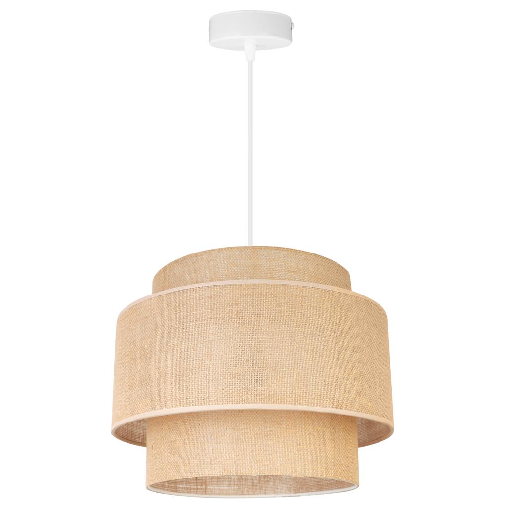 Hanging Lamp, Ceiling Chandelier, Lampshade, Boho Juta