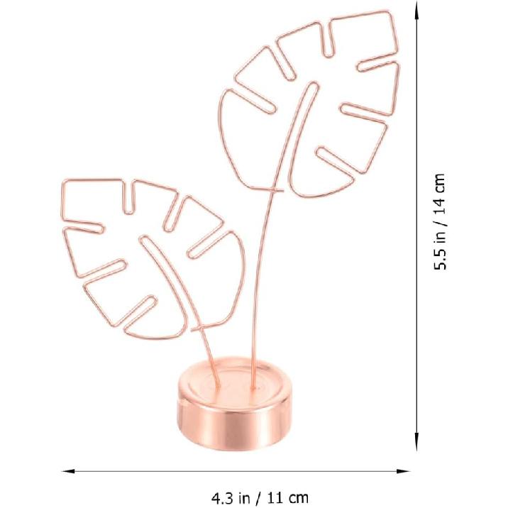 HEMOTON Table Card Clip Holder,Turtle Leaf Shapes Photo Display Stand,Photo Display Stands for Table,Card Photo Clips Holder Desk Stand for Memo
