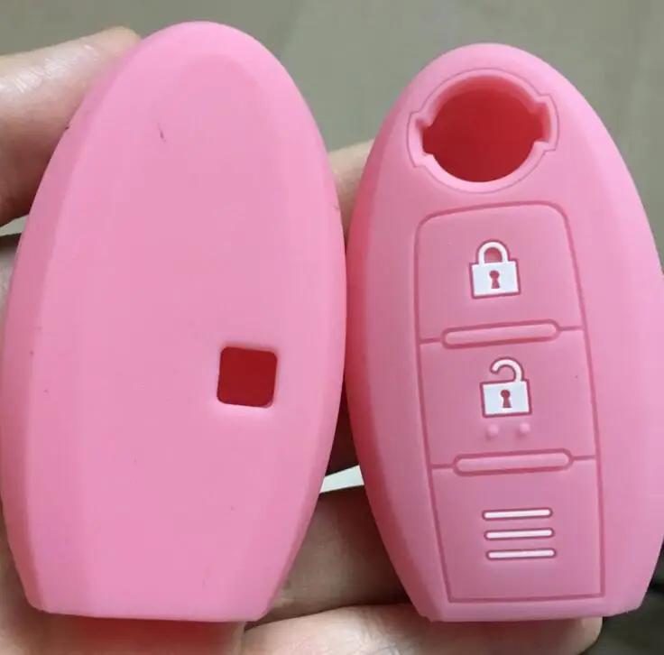 3button Silicone Car Key Fob Cover Case for Nissan Micra Murano Juke Alissa Pulsar X-trail Note Almera Altima Remote Protected
