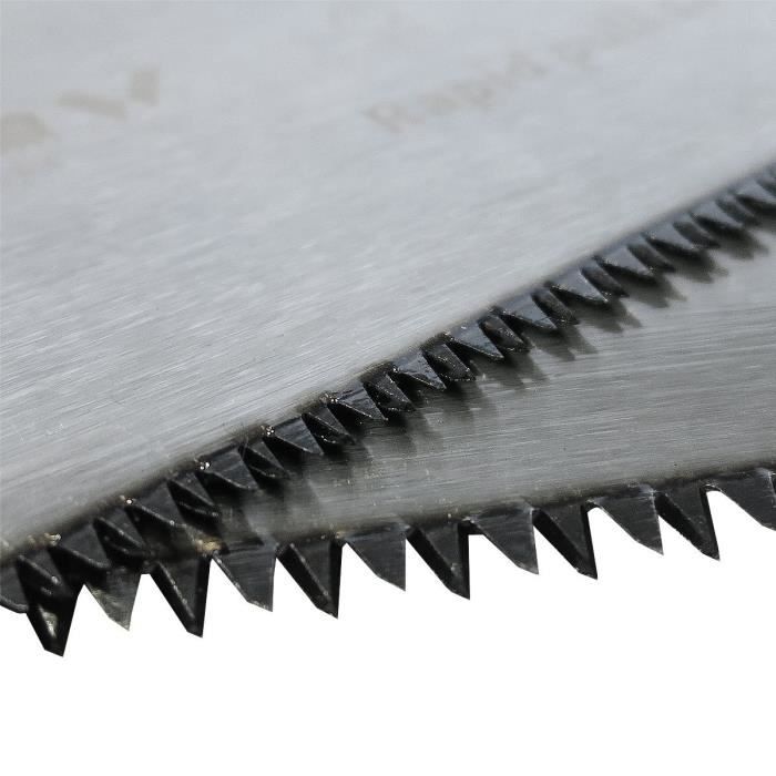 La scie égoïne japonaise légère et robuste piranha de grüntek avec 2 lames et système d’aide à la coupe permet une coupe facile et