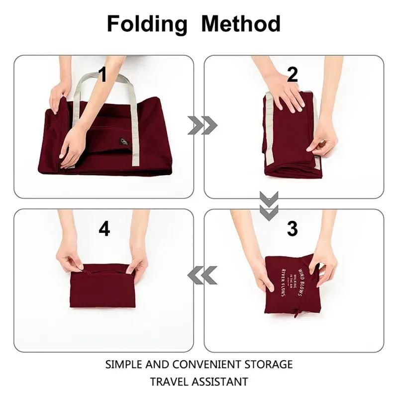 New Portable Nylon Folding Travel Bags Large Capacity Luggage Accessories WaterProof Handbags Clothes Storage Closet Organizer