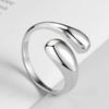LATS Designer Gold Silver Colour Water Drop Ring Woman Europe America Jewelry Trendy Accessories Gift