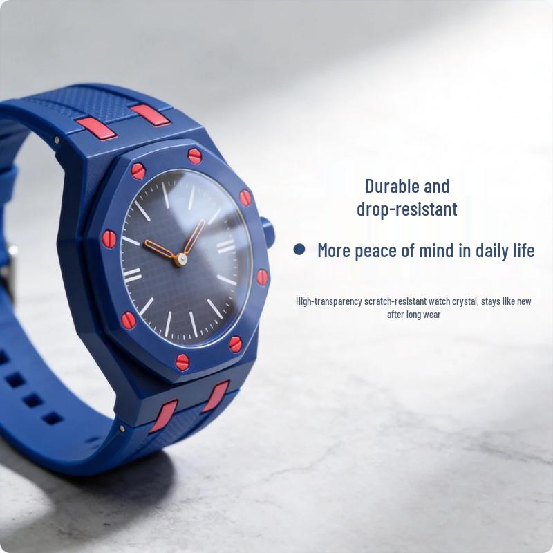 2026 AR Edition Octagonal Silicone Quartz Watch - Fashionable, Drop-Resistant, Waterproof