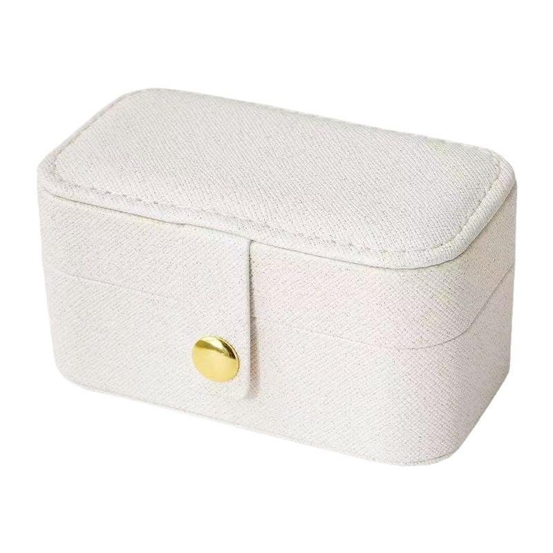 

Портативная минималистичная шкатулка для украшений для путешествий: Компактное хранение для колец, серег и цепочек для ушей