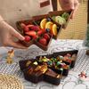 Christmas Tree Snack Plates 3 Grids Tree Shaped Tray Merry Christmas Party Decorations For Home 2025 Gifts Happy  Year 2026