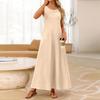 Women's Casual Loose Fit Sleeveless Maxi Dress Round Neck Stretchy Basic Beach Vacation Dress