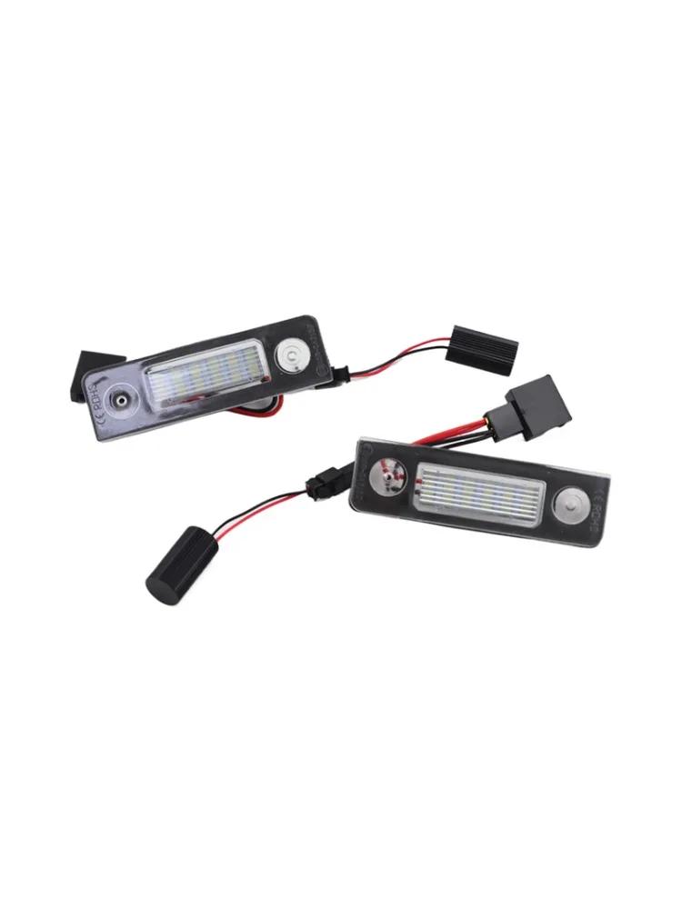 2Pcs Canbus LED License Plate Lights for Skoda Octavia MKII 1Z A5 Facelift Roomster 5J MKII Pre-facelift Car Number Light белый