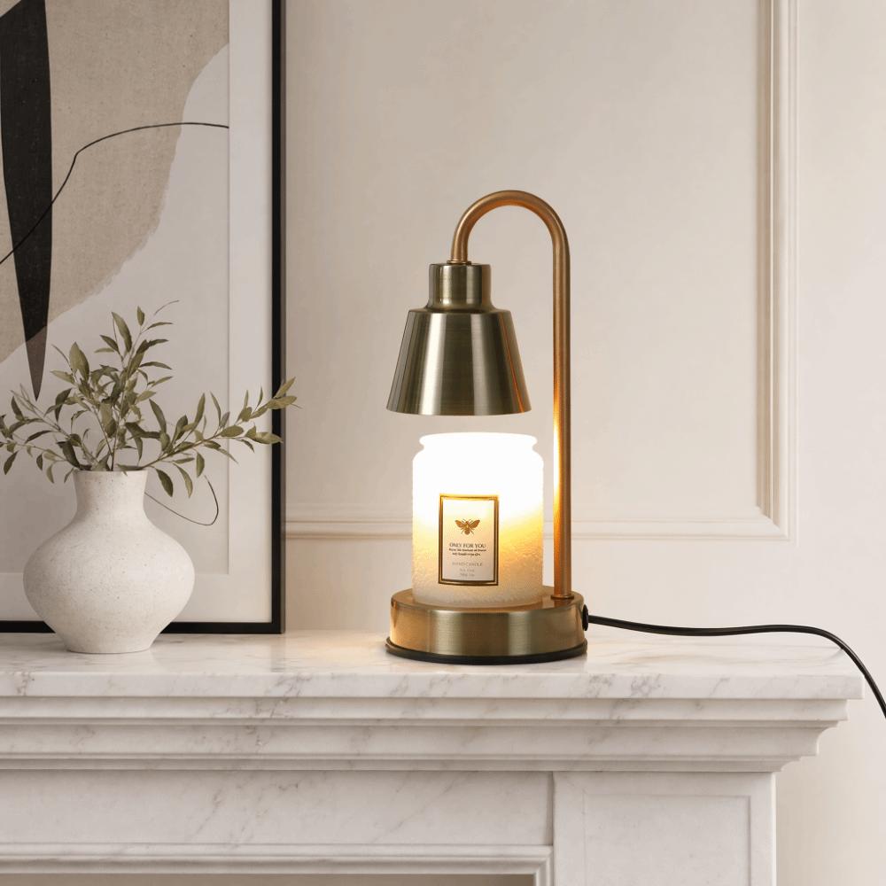 Lampička na rozpouštění vosku, kovová základna, lucerna na svíčku, vintage stolní lampa, obývací pokoj