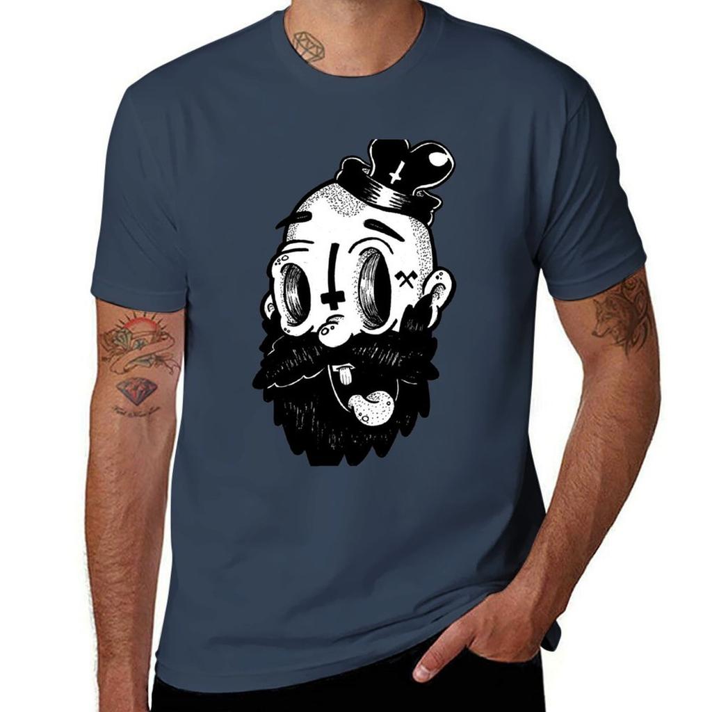 Beard Tshirt All Match Basic Short Sleeve Top