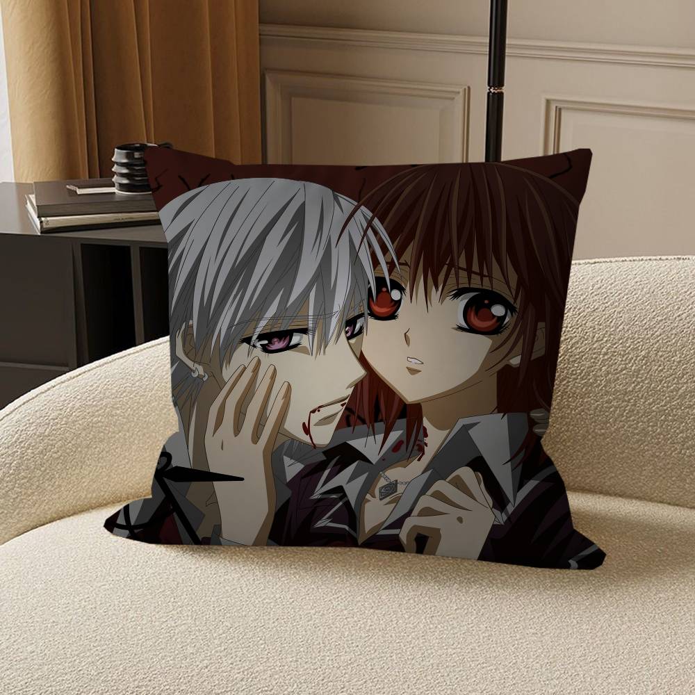 A-Animation V-Vampire Knight Cushion Cover Car Throw Pillow Case For Sofa Car Christmas Gift 40x40cm 45x45cm