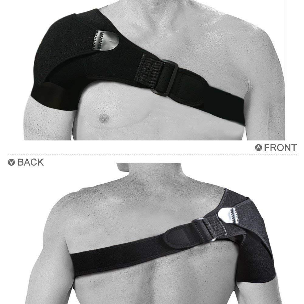 Fitness Shoulder Support Strap for Weightlifting with Ice Pack