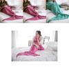 Soft And Stylish Mermaid Tail Blanket Plush Knitted Acrylic Throw For Spring And Autumn