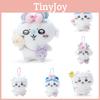 Chikawa Yukikawa Dog Self-mocking Bear Plush Toy With Pendant Animal Shape Pp Cotton Filling 20cm Teddy Bear 10cm Hanging Decoration
