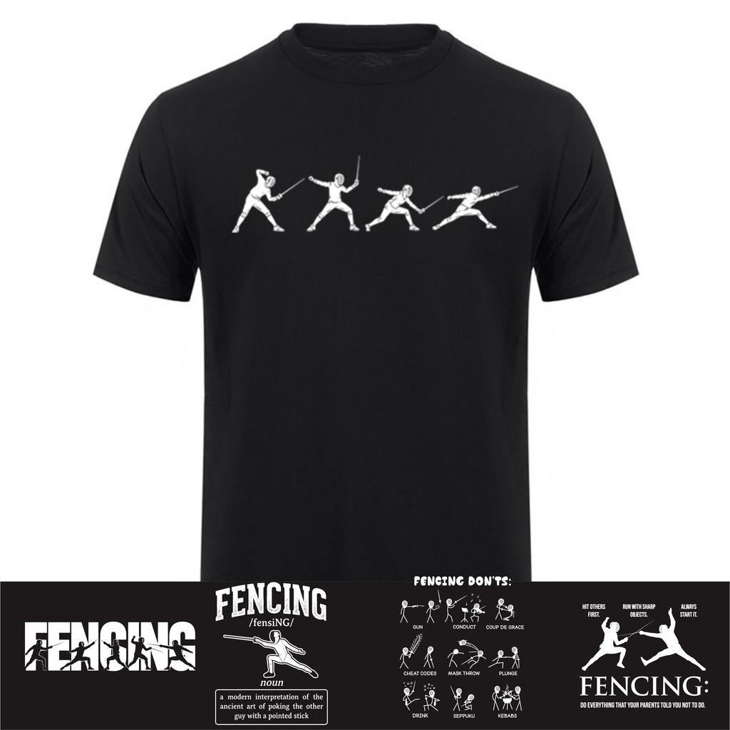 Funny Fencing TShirt Fencer Gift Tee Foil Epee Saber Athlete Graphic T Shirt for Unisex Unisex HJ067