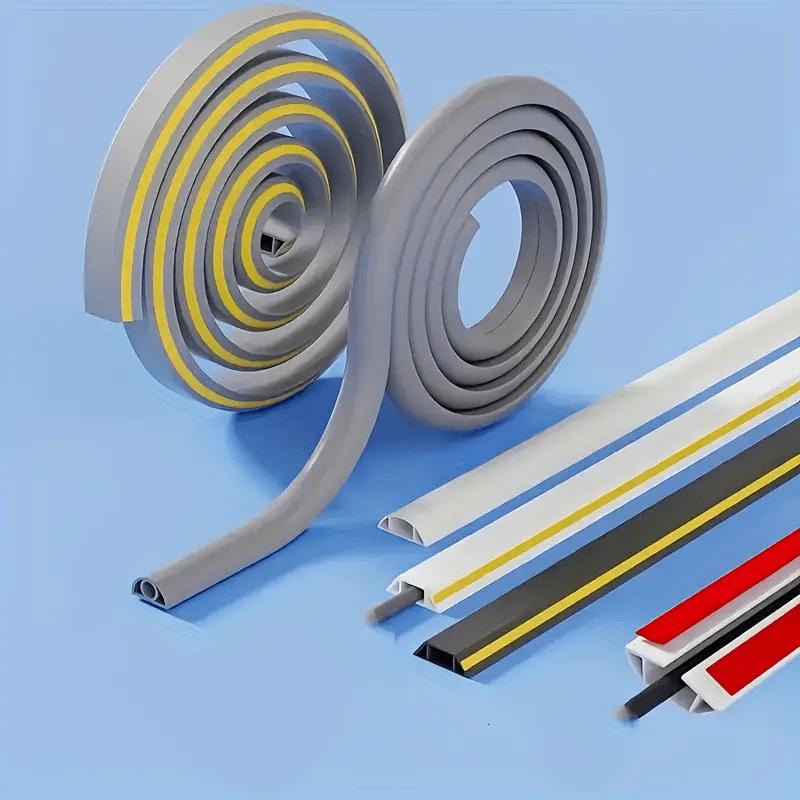 1PC 1m/39.37inch Floor Cord Cover Self-Adhesive Cord Protector Extension Wiring Duct Protector Cable Concealer Manage Cable