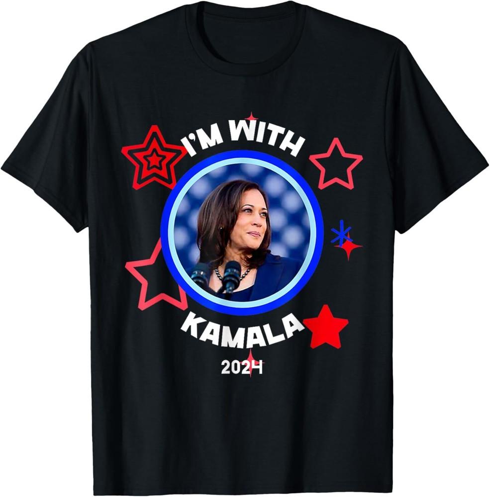 

I m With Her Kamala Vote For 2024 President Kamala-Harris T-Shirt M