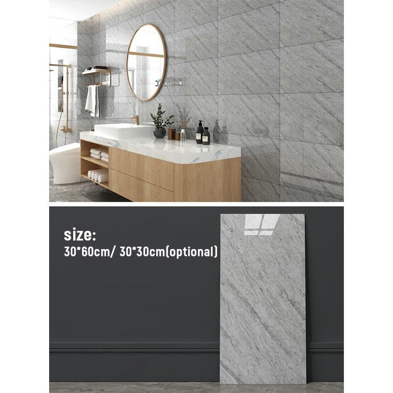 10pcs Marble Tiles Stickers Waterproof Scratch-resistant Kitchen Wardrobe Bathroom Home Decor Self-adhesive Floor Wall Decals