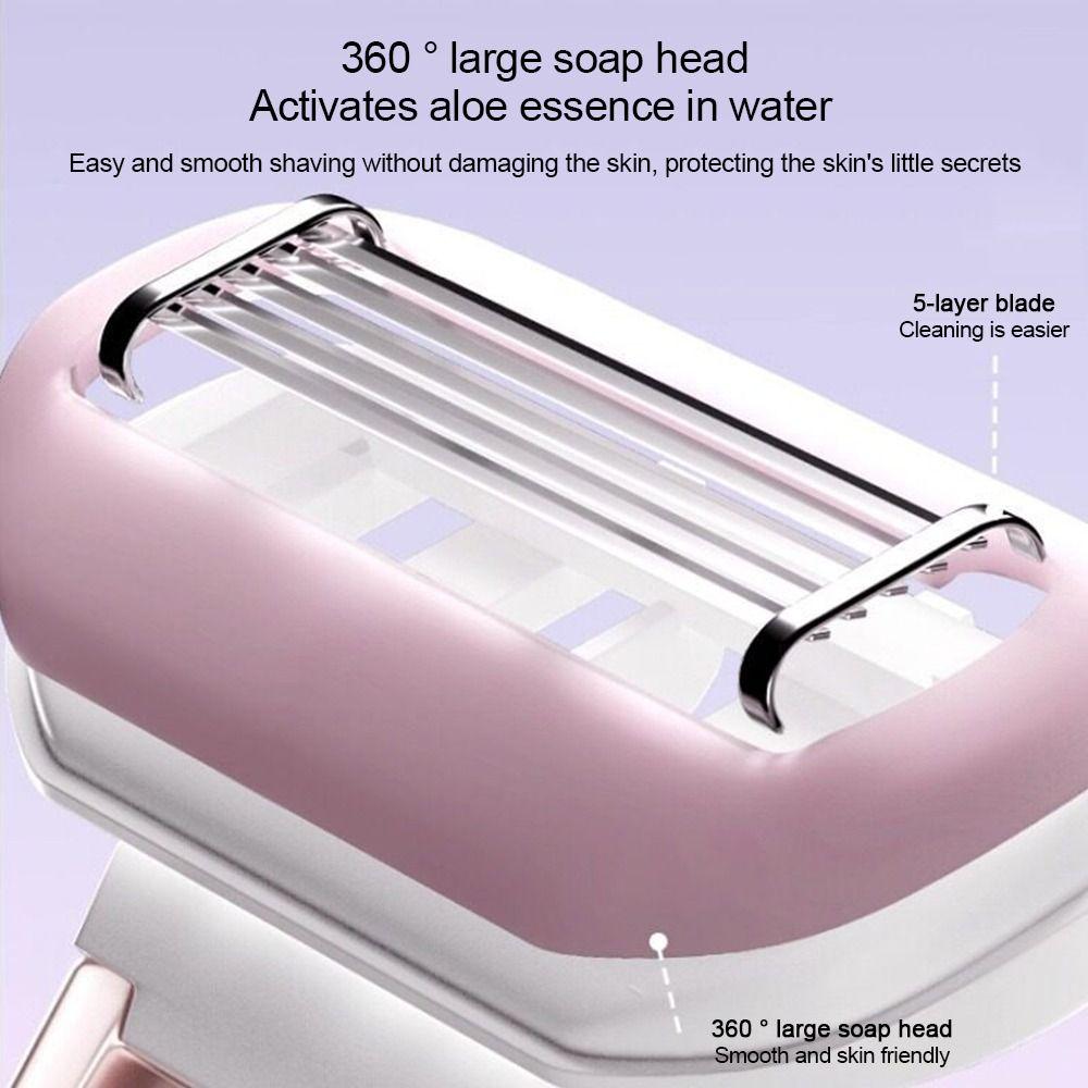Manual Lady Shaver 5-Blades Epilator Durable Women Razor Private Body