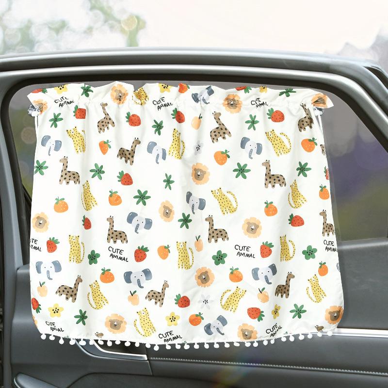 

Car Cartoon Sunshade Curtains - Heat Insulation & Privacy Side Window Sun Protection