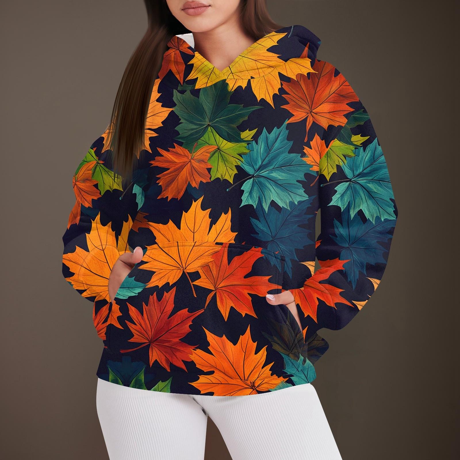 

Женская мода повседневный пуловер с капюшоном толстовка с принтом длинный рукав толстовка XXXL синий