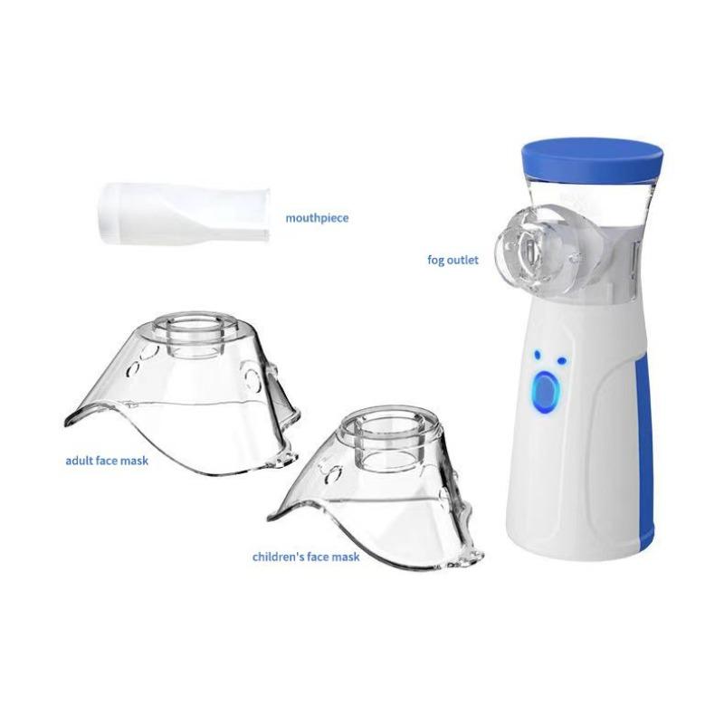 

Ультразвуковой ручной небулайзер для детей, портативный небулайзер для домашнего использования, бесшумный и эффективный измерительный прибор, медицинский небулайзер W302 White & Blue