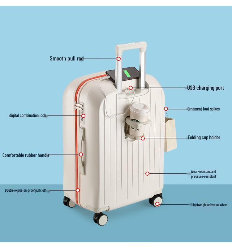2025 Model Sturdy Trolley Case - Large Capacity with Combo Lock for Men, Women, and Students