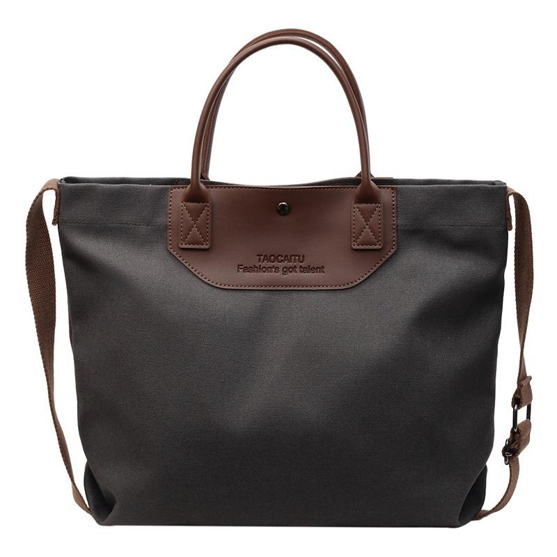 Large capacity bag New women's bag Fashion commuter shoulder bag Canvas trendy versatile large tote bag