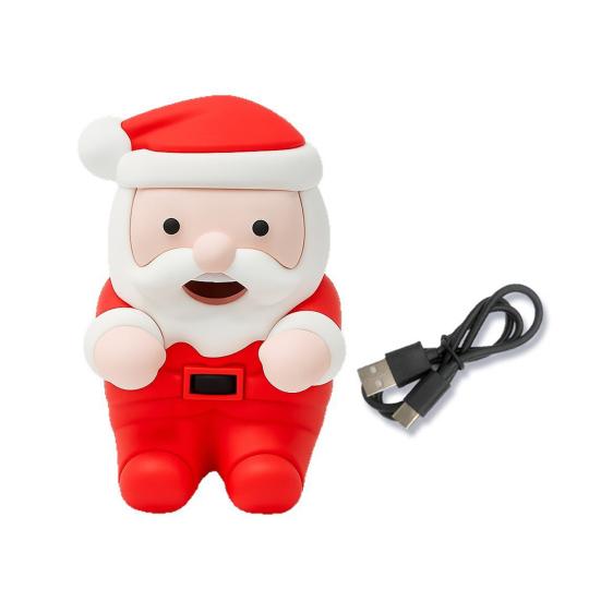 Yousheng Mini Santa Claus Cooling Fan USB Rechargeable Christmas Santa Hot Drinks Meals Coffee Tea Soup Beverage Food Cooling Tiny Robot Cooler Fan