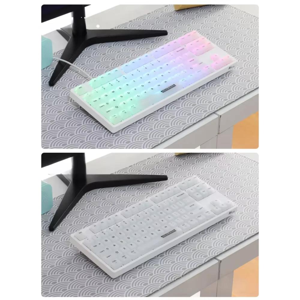 Clear Matte Translucent Keycaps, Suitable for Most Mechanical Keyboards, Ice Crystal, 1% Cherry, PBT, CHERRY
