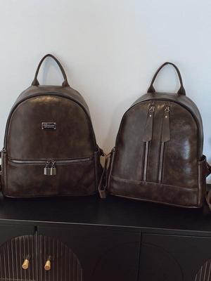 2025 Rucksack für Damen im koreanischen Stil, trendige Mode: Weiches Leder, Perfekt zum Einkaufen und für die Schule
