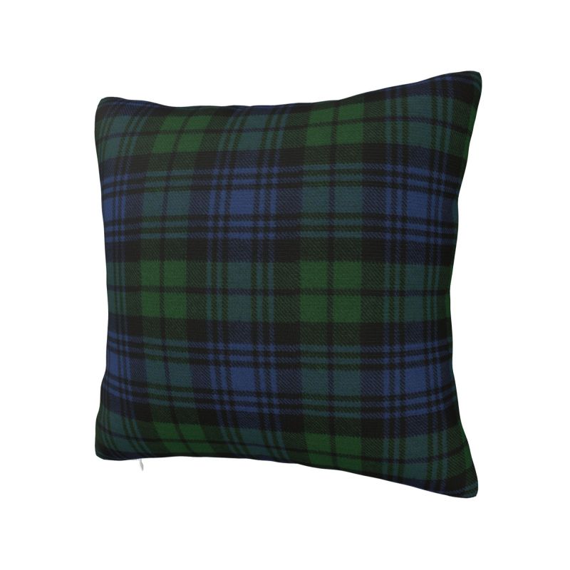 Black Watch Scottish Tartan Plaid Cushion Covers 40x40cm Polyester Throw Pillow for Car Square Pillowcase Home Decorative