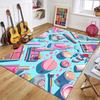 Lipstick & High Heels Pattern Area Rug for Living Room Bedroom Bedside Non-Slip Floor Mat Fashion Beauty Home Decor Lounge