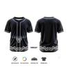 Maßgeschneiderte Baseball-Trikots mit durchgehendem Knopf Mehrfarbige Baseball-Kleidung T-Shirt Sublimationsdruck Teamname Logo Baseball-Uniformen WBQ10