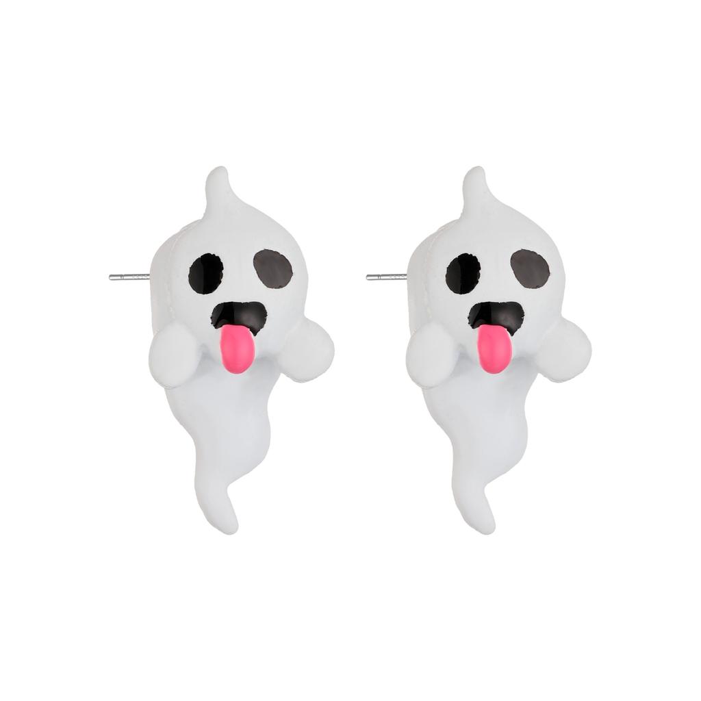 Halloween Ghost Elegant Earrings Striking Glow In The Dark Charming Alloy Ear Studs For Women