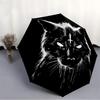 1 Stück Katzen-Kreuz-Automatikschirm, Hochwertiges Schirmdach, Tragbarer Faltregenschirm mit, Ideales Geschenk für - Reisen, Alltag, Formelle Anlässe, Stilvolles Accessoire