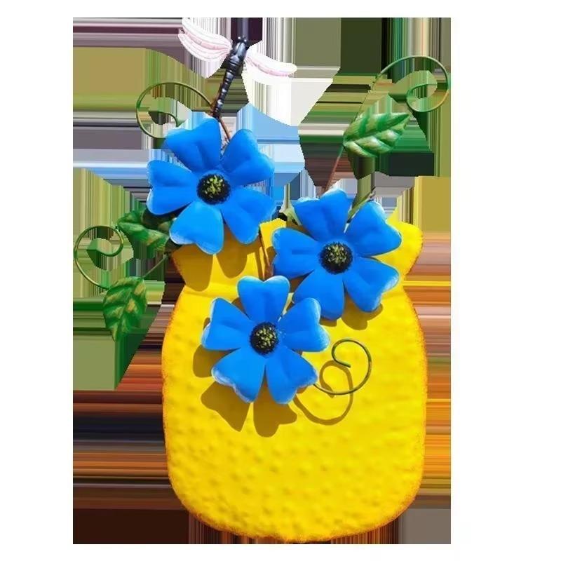 1Pc Spray Painted Iron Vase Wall Decoration Home Garden Balcony Decoration Villa Entrance Decoration Home Decoration Flower Vase