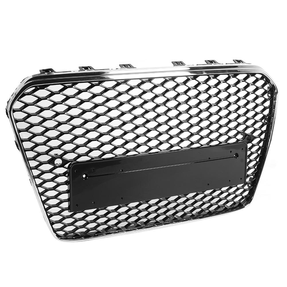Black Front Bumper Grille Refit for RS Style Fits for A5 S5 B8.5 12 16 Car Modification