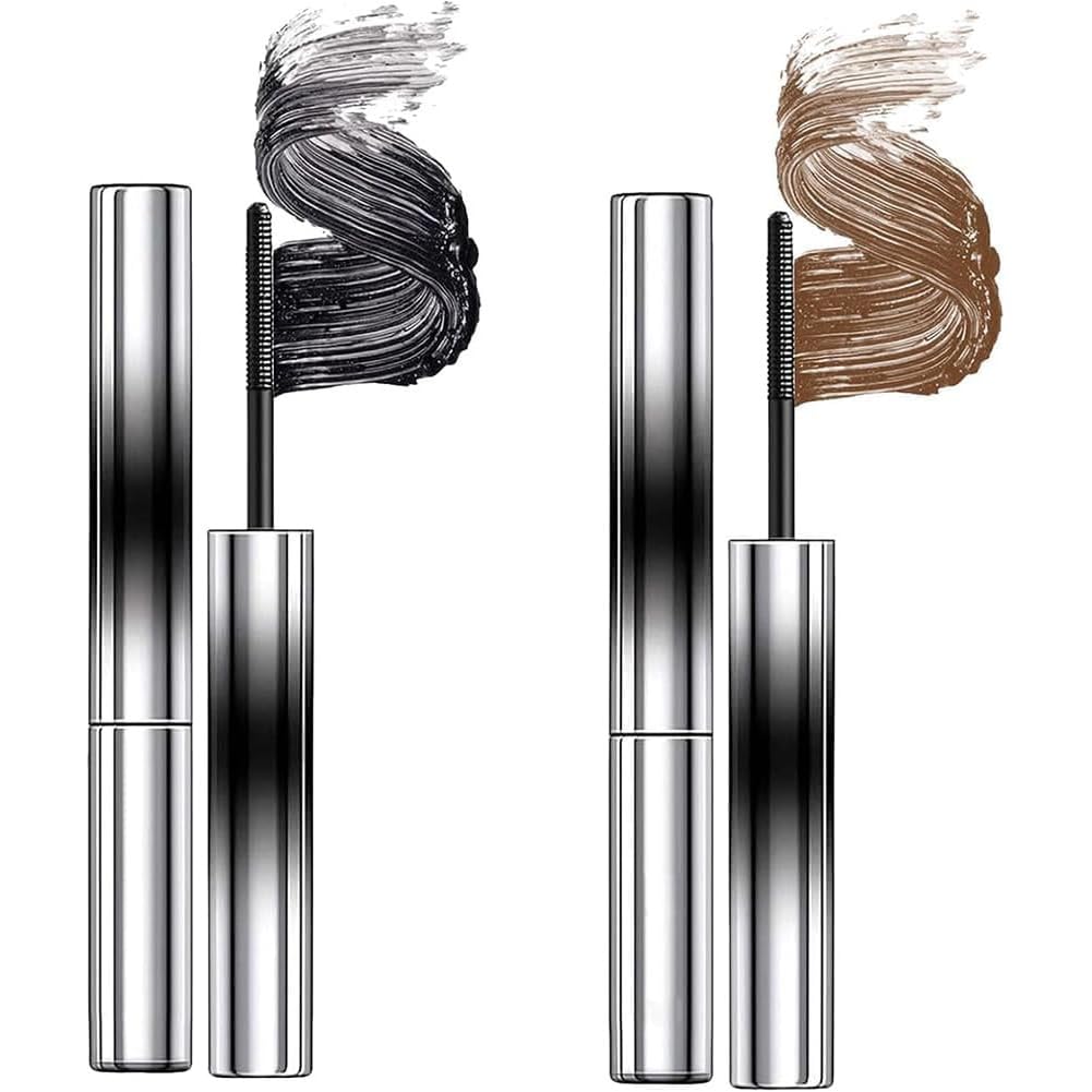 

2PC [TK Popular Item] Korean 5D Curling Mascara - Emphasizes eye dimension, long-lasting, metal comb, waterproof and sweatproof, all-day makeup,