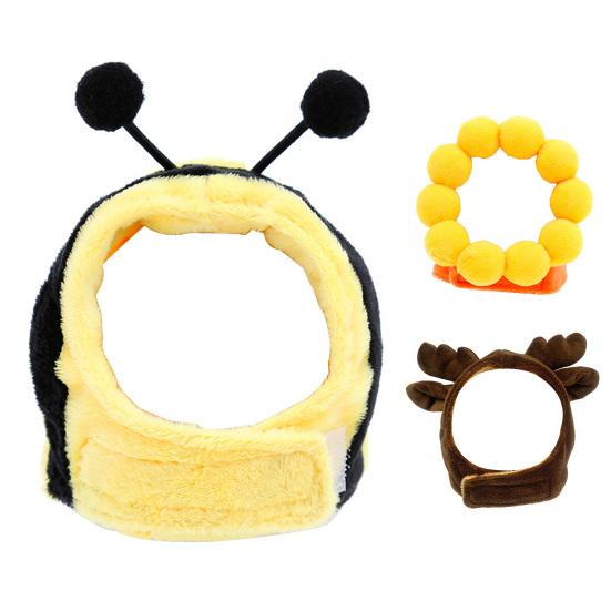 Cat Dog Headgear Cartoon Style Soft Cotton Hat Warm Cap Pet Accessories for Winter
