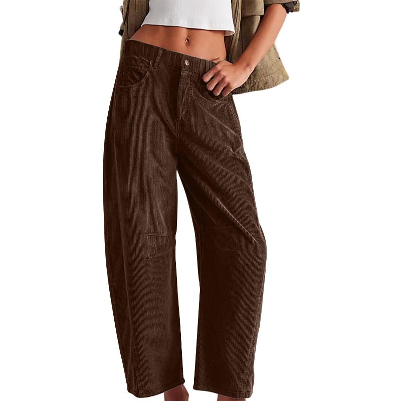 YYFS Damenmode, lässig, einfarbig, bedruckt, hohe Taille, Hosen, Hosen und Caprihosen