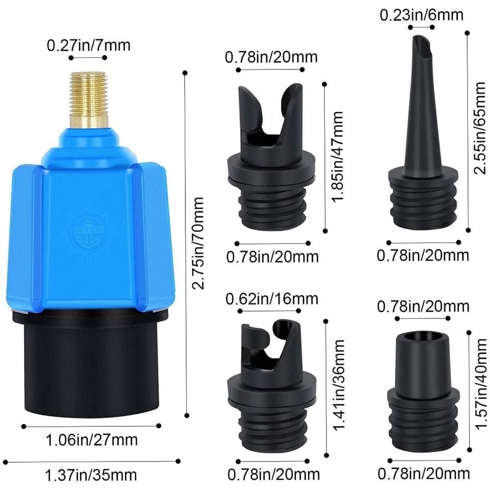 Tire Compressor Converter Boat Air Pump Adapter Inflatable Pump Adapter Kayak Air Valve Adaptor