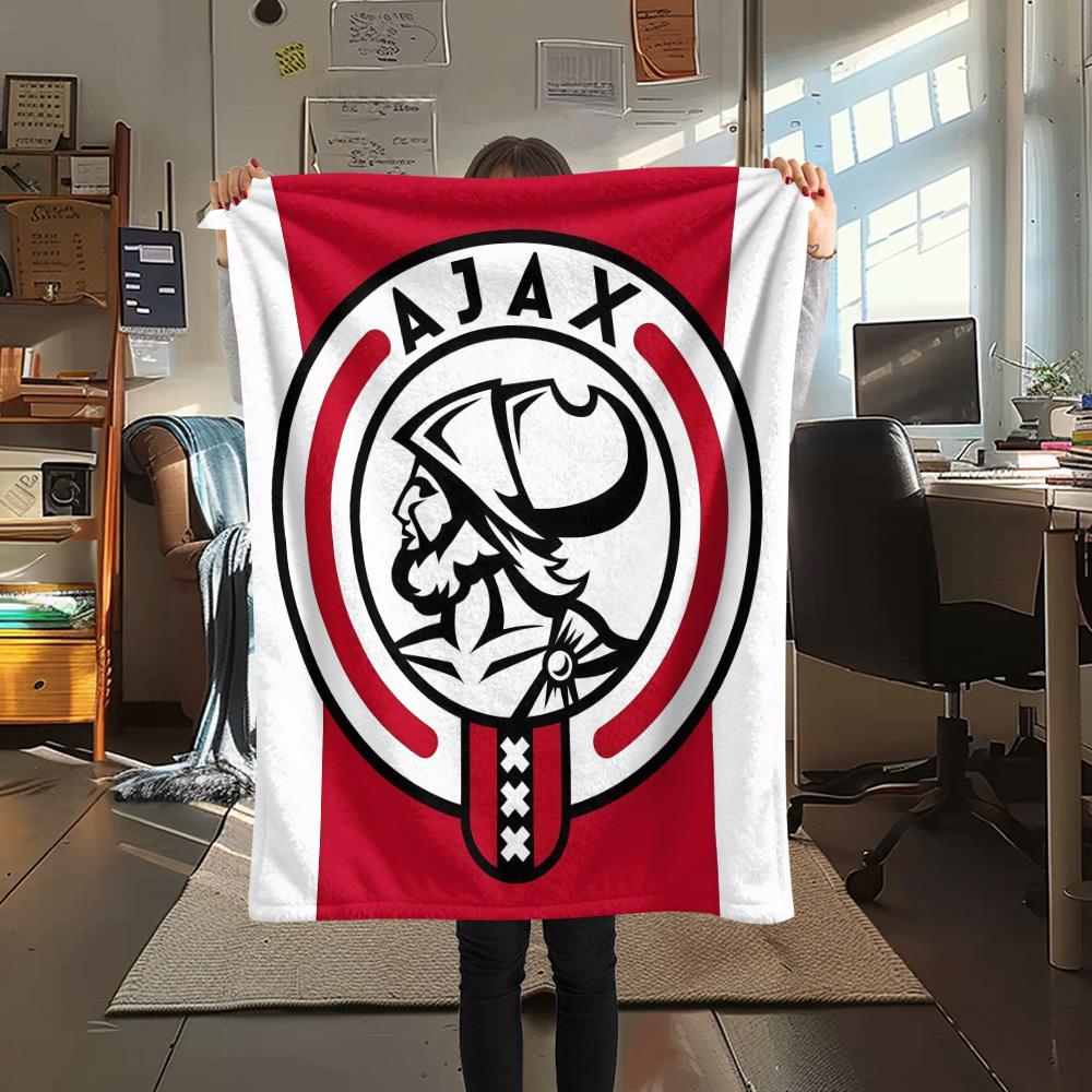 Amsterdamsche Football Club Ajax2 Flannel Blanket, High quality Comfortable for All Seasons, Home Decor, Warmth and Comfort