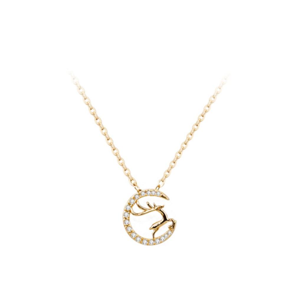 Mudia Deer Antler Silver 925 Necklace