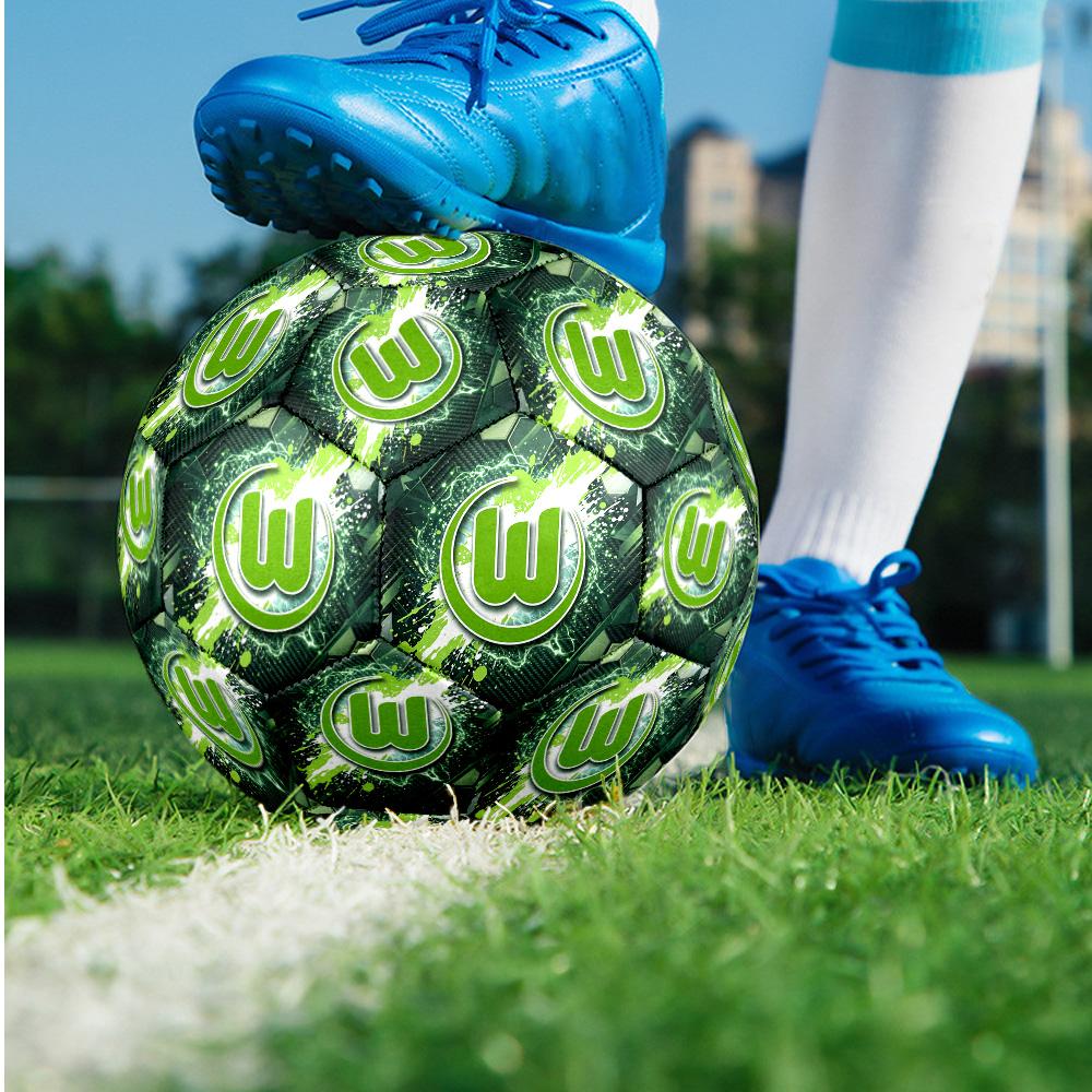 VfL Wolfsburg FC Size 5 Standard Football Durable Training Match Soccer Ball for Adult Outdoor Sports