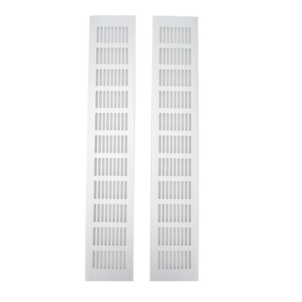 2 Pcs Set Multiple sizes Air Vent Aluminium Alloy Rectangular Ventilation Grille White Color Metal Louvered