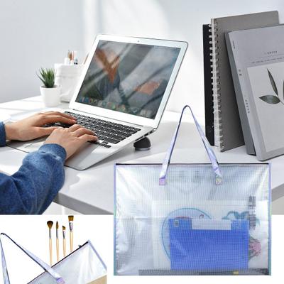 Poster Storage Case Bulletin Board Files Carrying Transparent Handbag Art Portfolio Tote Bag with Handle And Zipper for Artwork Poster Drawing