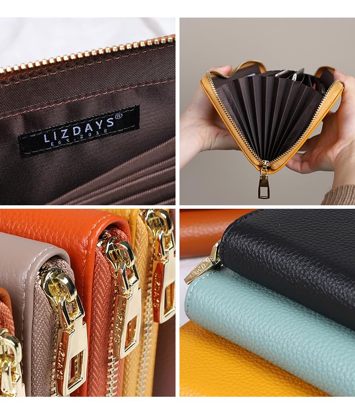 Lizdays Passbook Large Card Case Case, Anti-Skimming, Anti-Magnetic, Capacity, (Sky Blue)