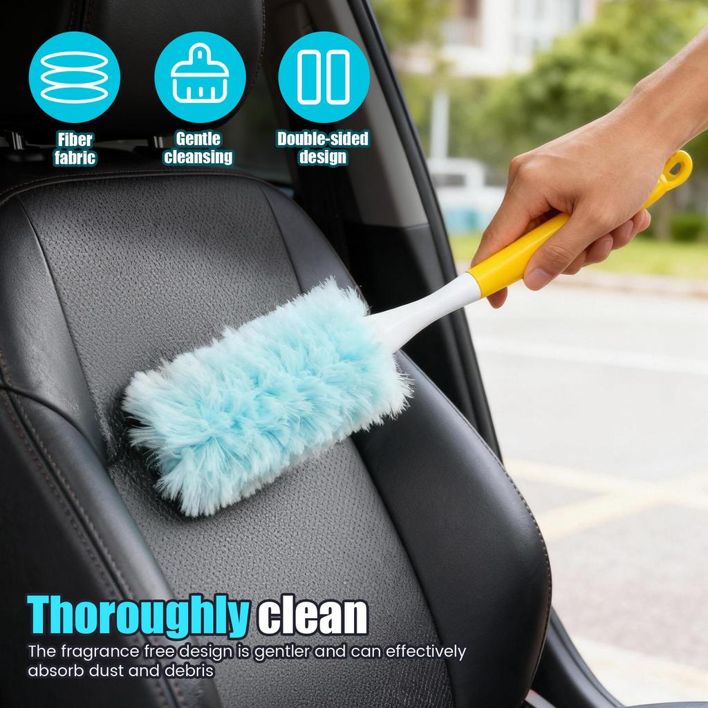 Duster for Swiffer Double Sided 360° Electrostatic Precipitator with Replaceable Dust Collector Head Disposable Feather Duster