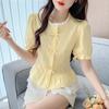Soft Satin Butterfly Bow Blouse With 3d Pattern For Women Spring 2025