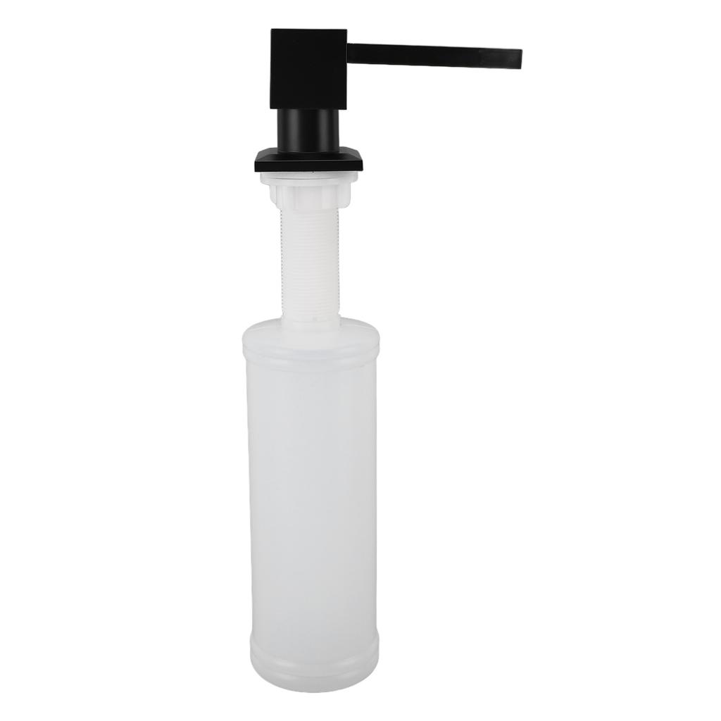 Sink Soap Dispenser Metal Square Pump Countertop Soap Dispenser with 350ml Refillable Bottle for